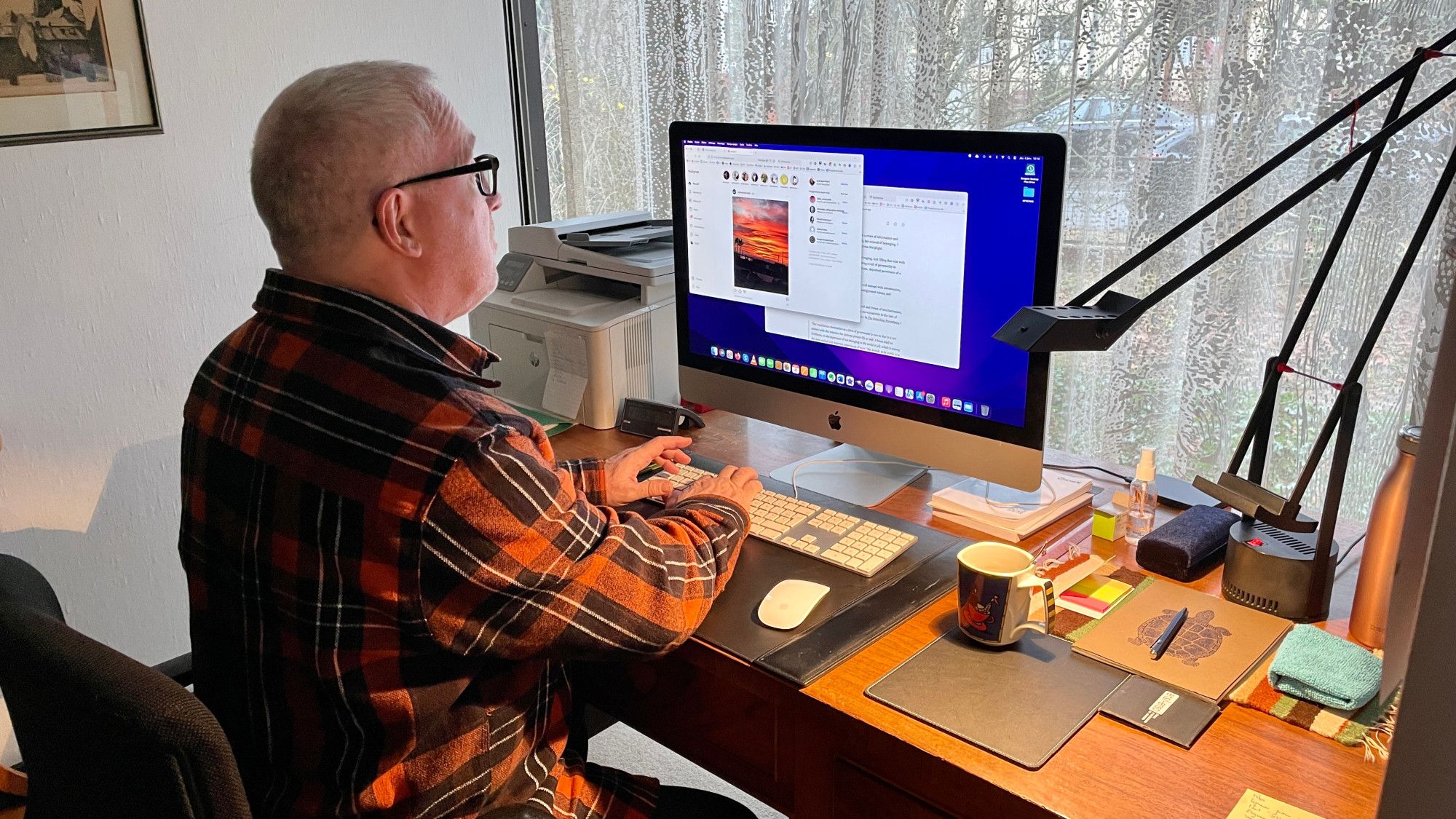 Me at my desk, Berlin.