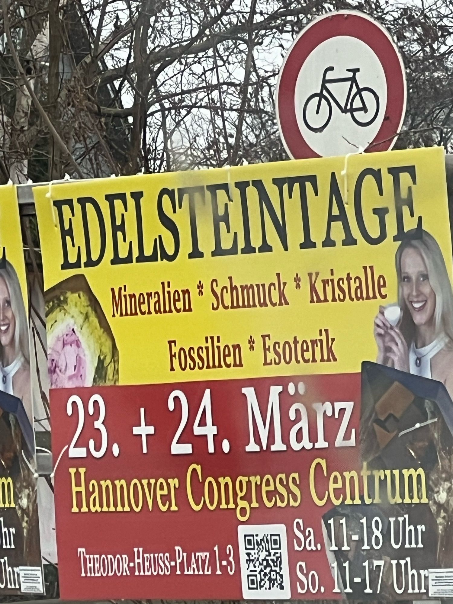 Plakat für Edelsteintage. Inkl Esotetik