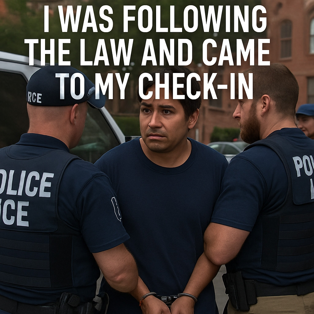 I was following the law and came to my check in