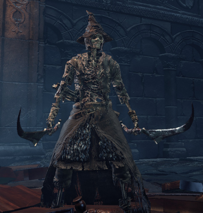 In-game image demonstrating skeleton with a ragged outfit