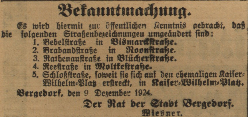 Bergedorfer Zeitung, 10. Dezember 1924