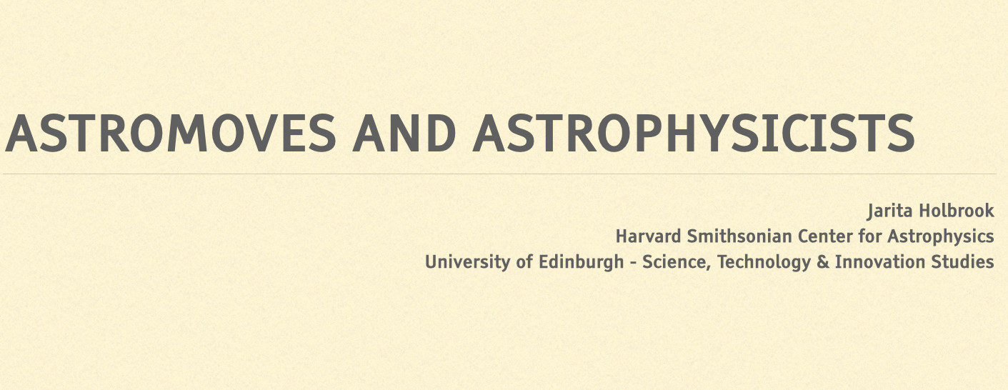 Title Slide: ASTROMOVES and astrophysicists