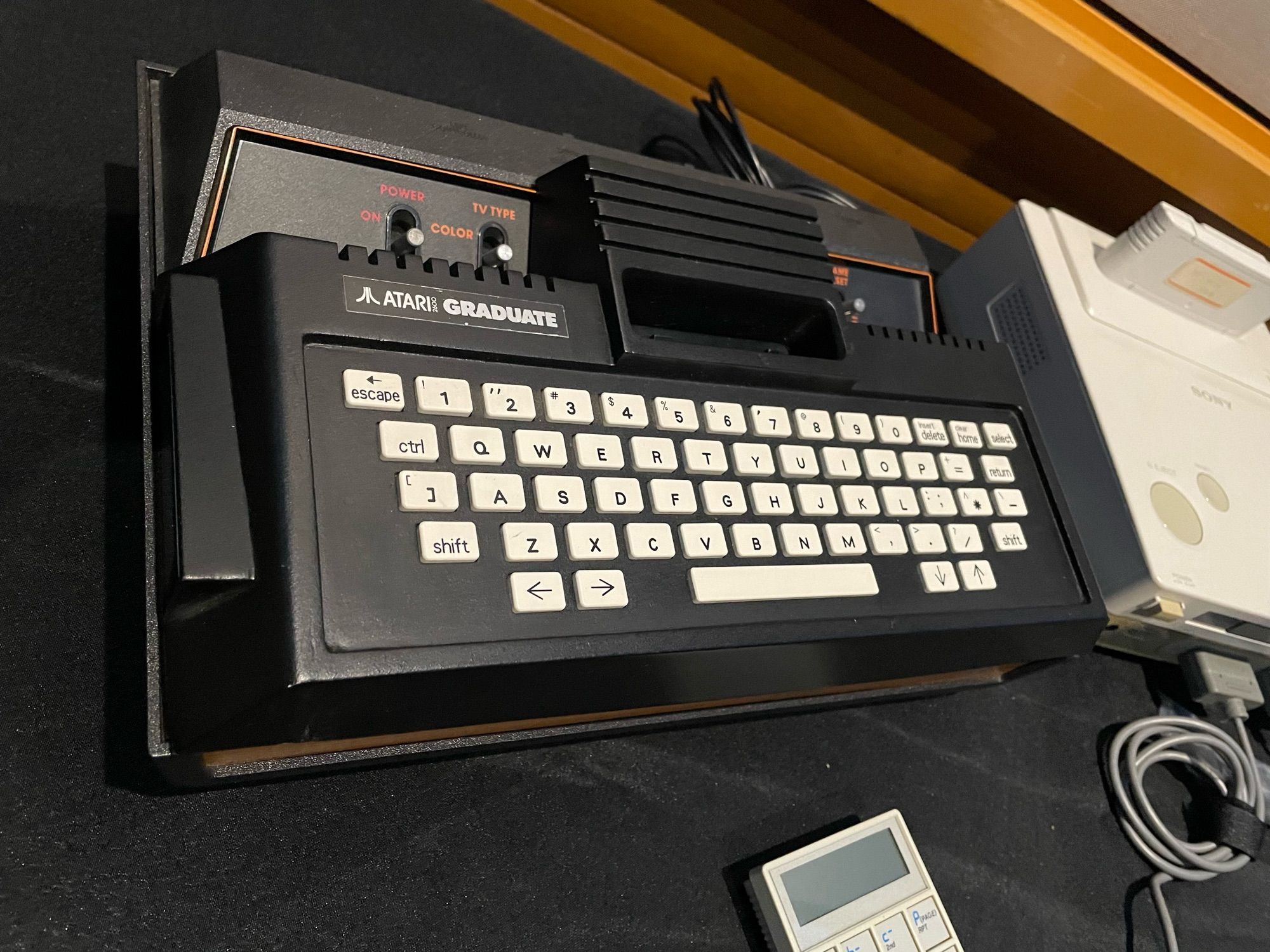 Full-size keyboard attached to the top of an Atari 2600