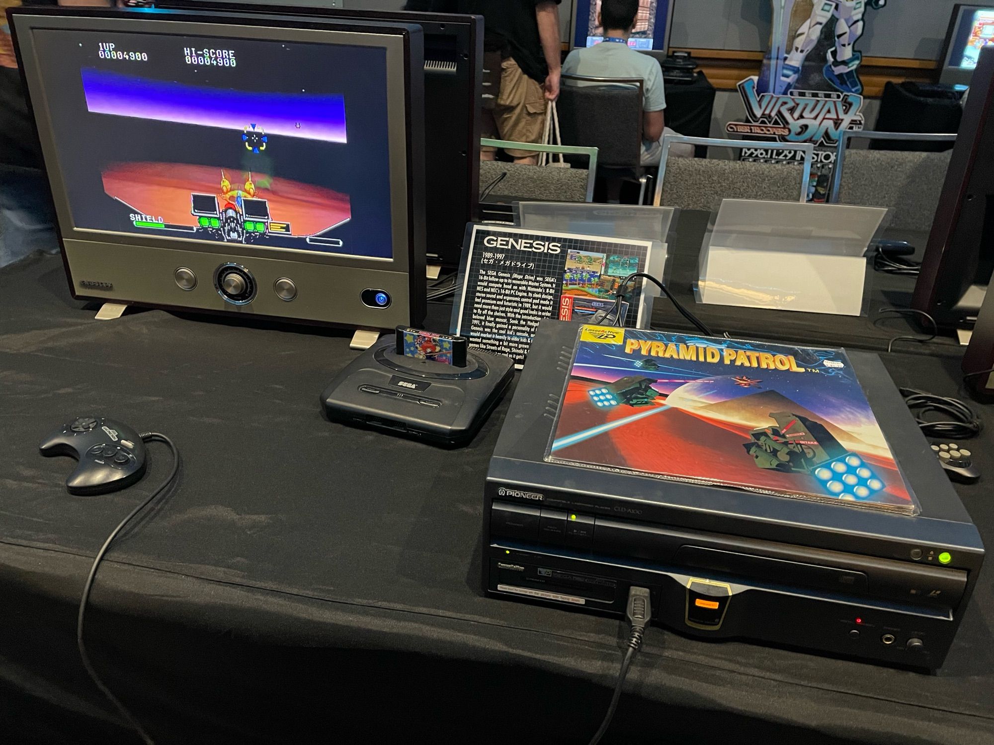 LaserActive: a Genesis which incorporated laserdisc video (scenery, at left)