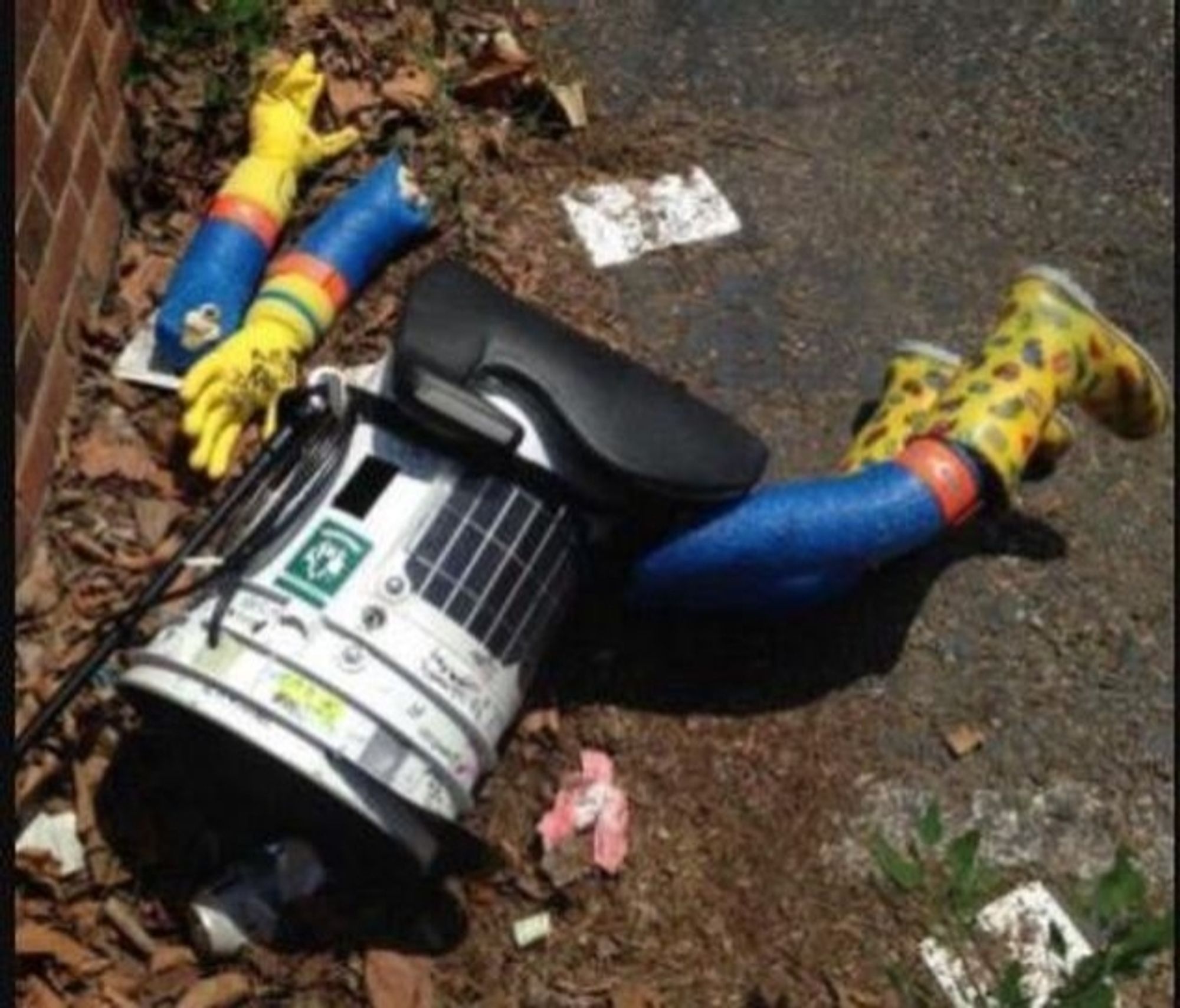 Hitchbot dismembered in Philadelphia.