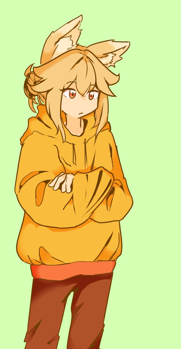 A Fir in oversized hoodie