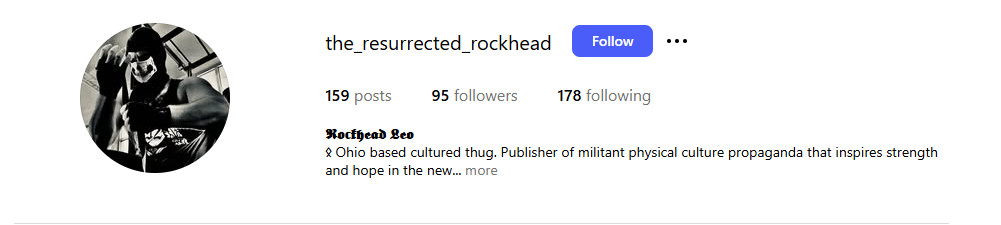 A screenshot of an Instagram account operated by Ross Leonard. 