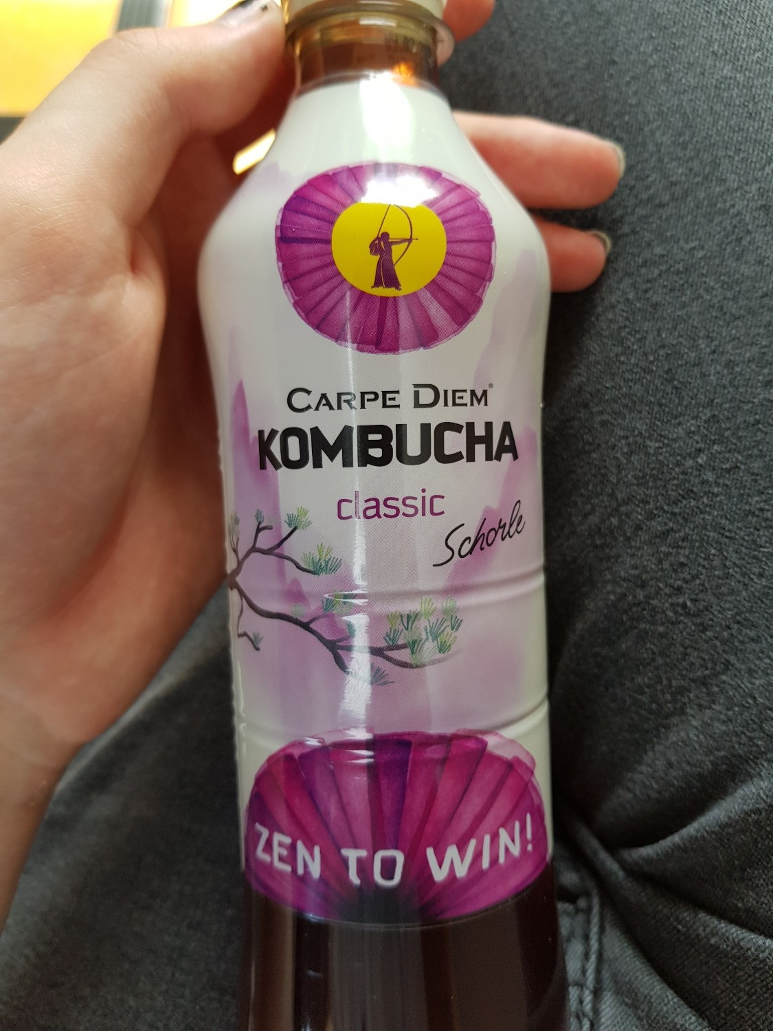 carbonated fermented (kombucha?) tea, with a somewhat relaxing effect