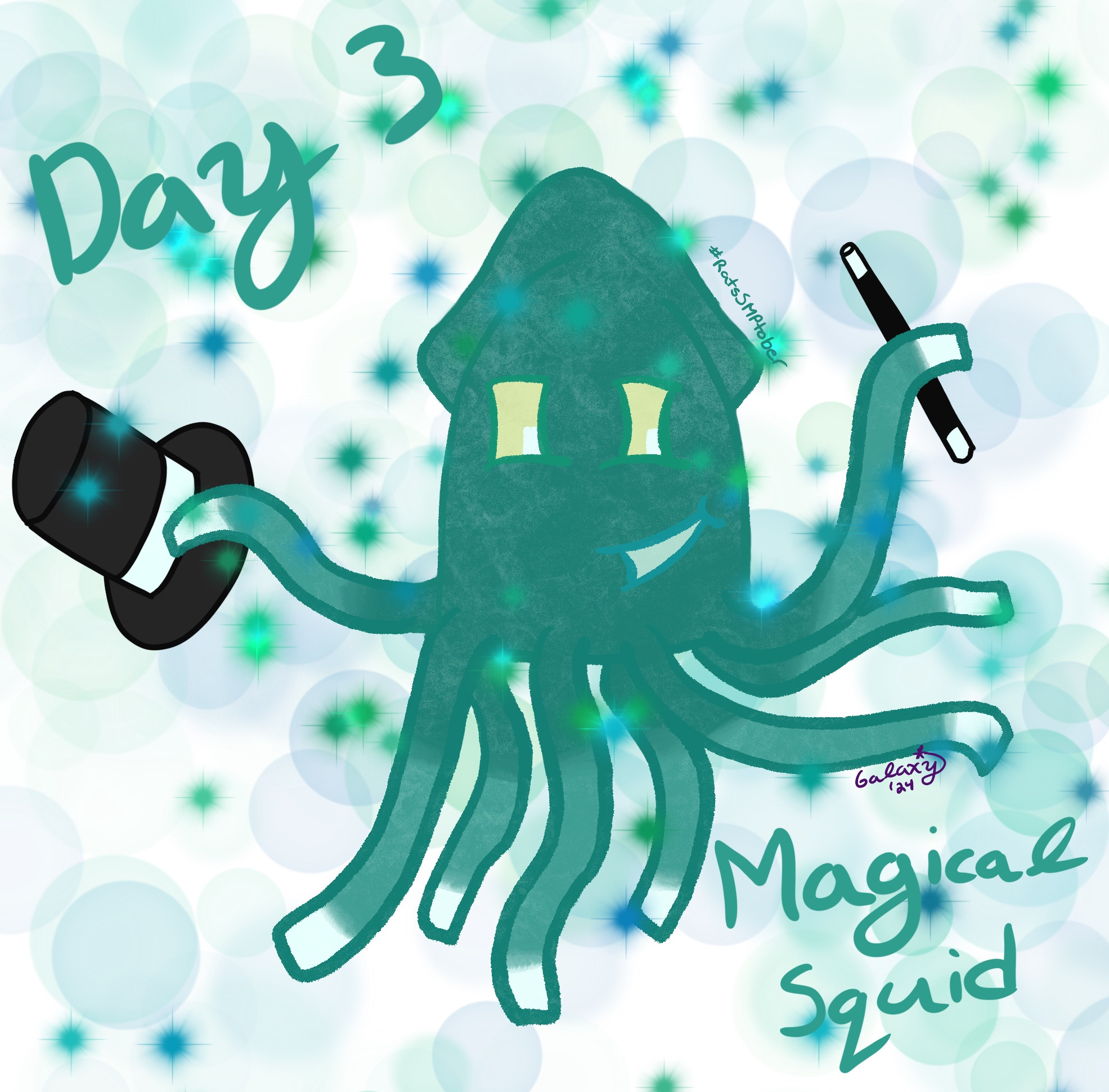 The Magical Squid learning new magic tricks