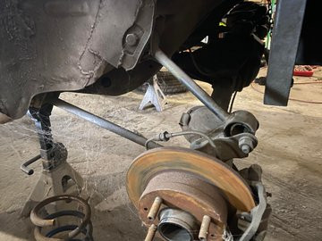 Rear Suspension and Differential on an early 1980s Mazda RX7