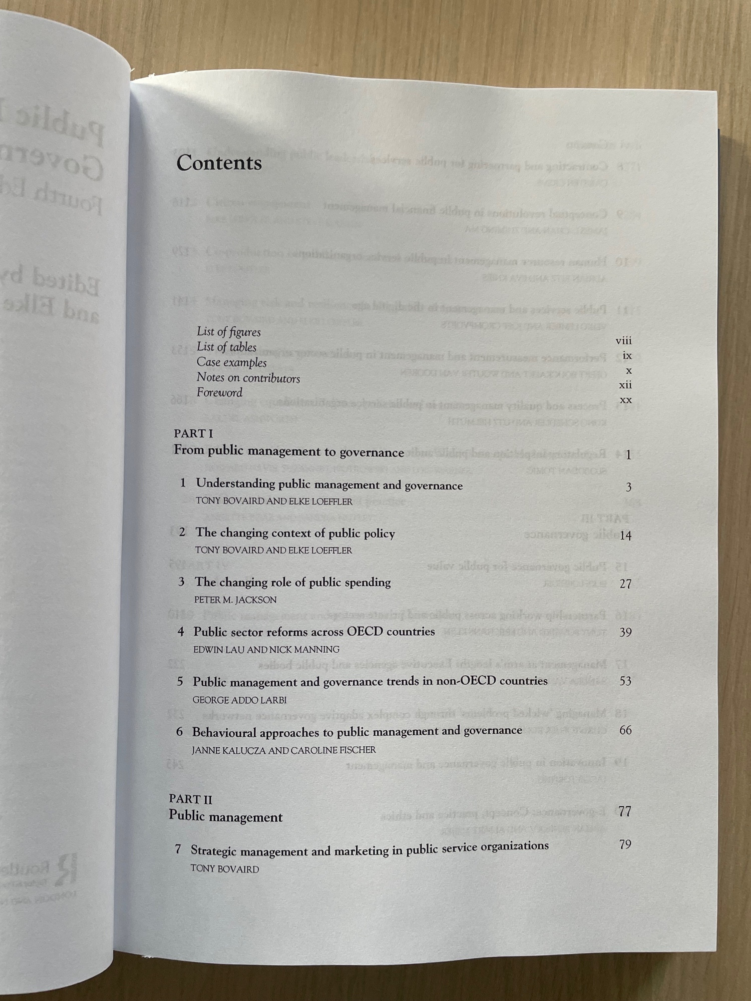 Content list with among others chapter 6: behavioral approaches to public management and governance