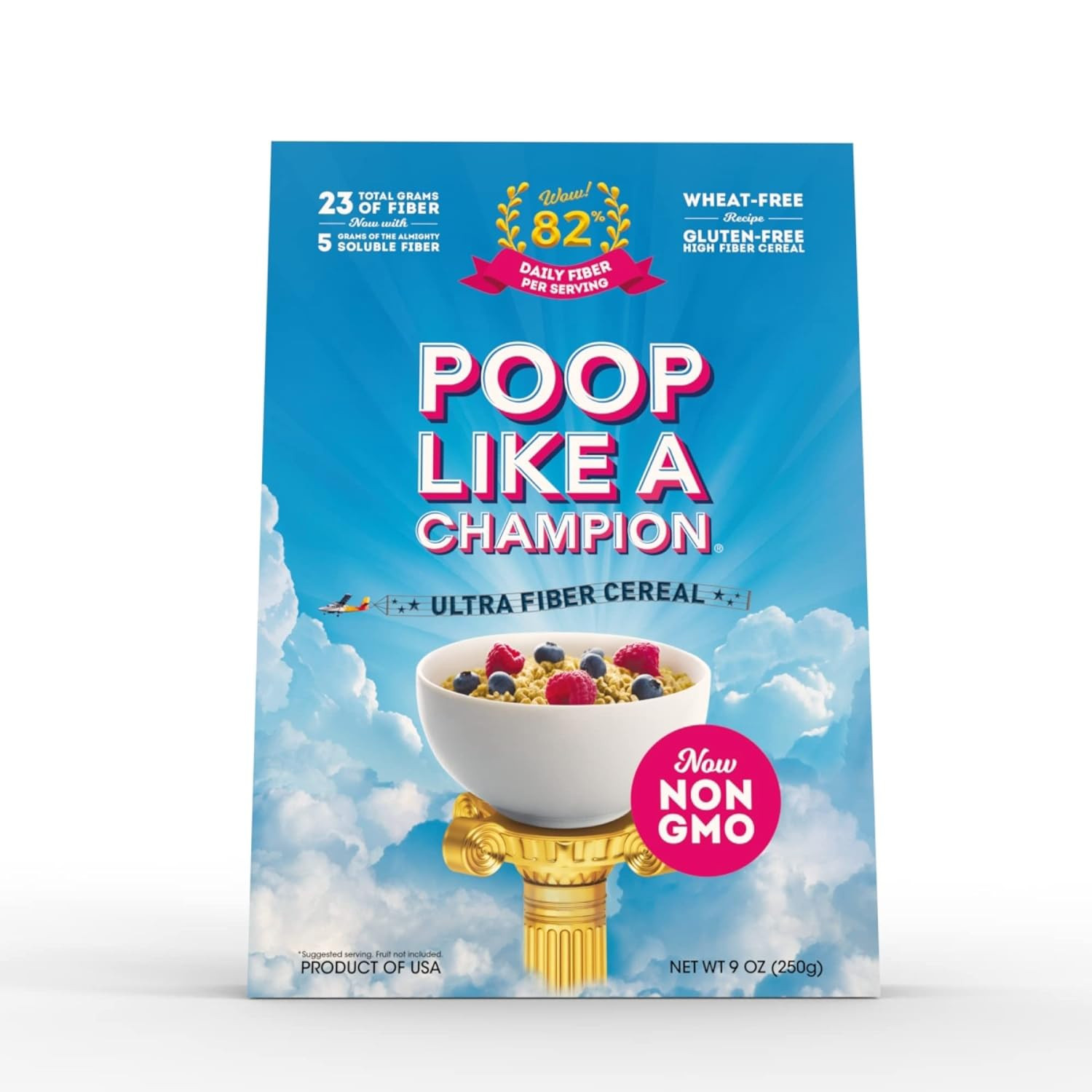 A cereal called "Poop Like a Champion" legitimately exists.