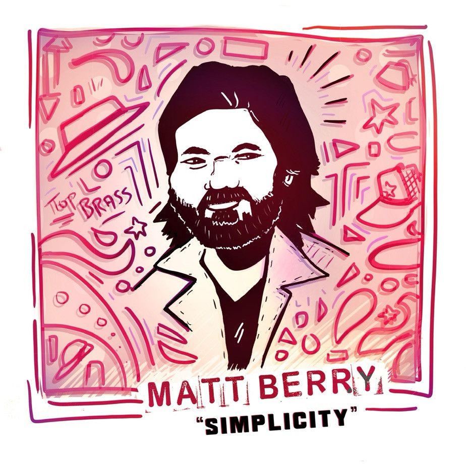 Illustration of Matt Berry for his album “Simplicity”