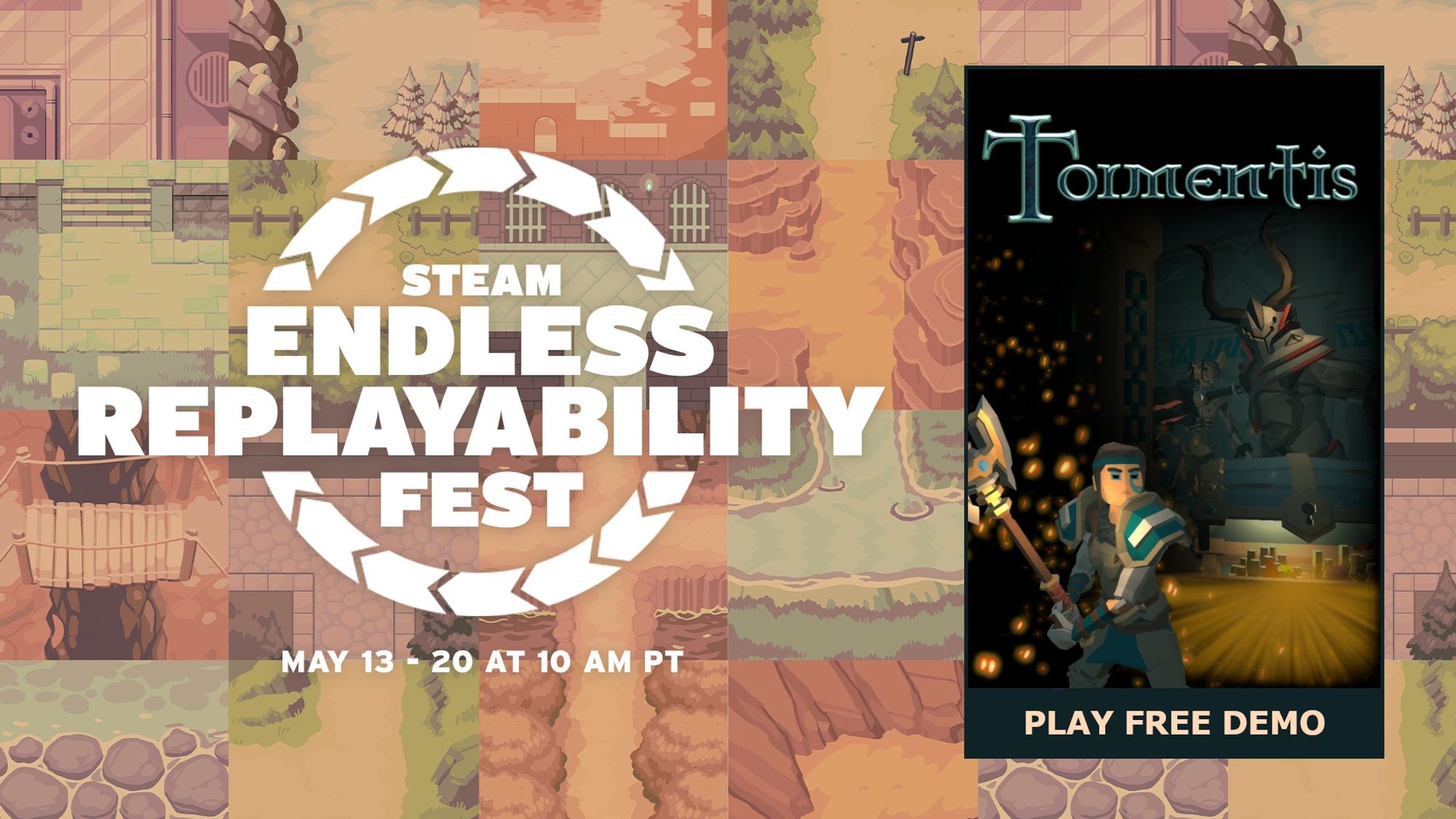 Tormentis is taking part in the Steam Replayability Fest, May 13 - 20 at 10 AM PT. Play the free Demo!