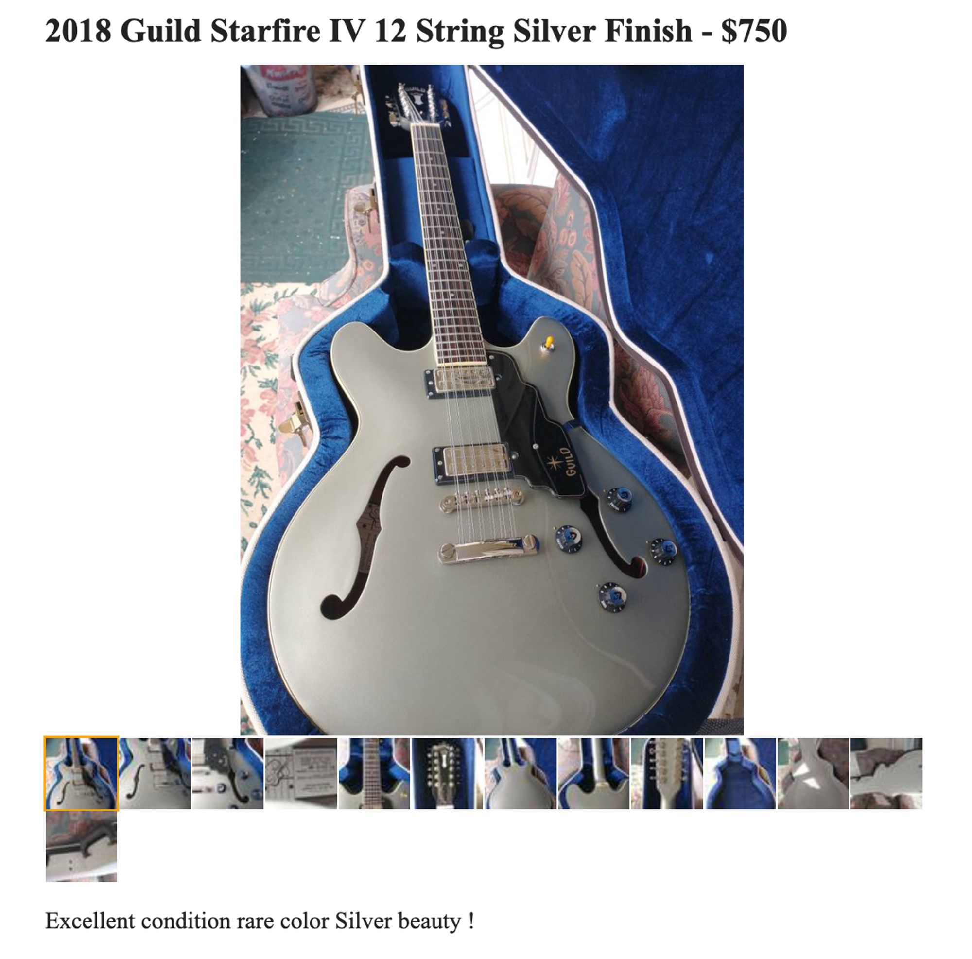 a 12-string hollowbody guild guitar