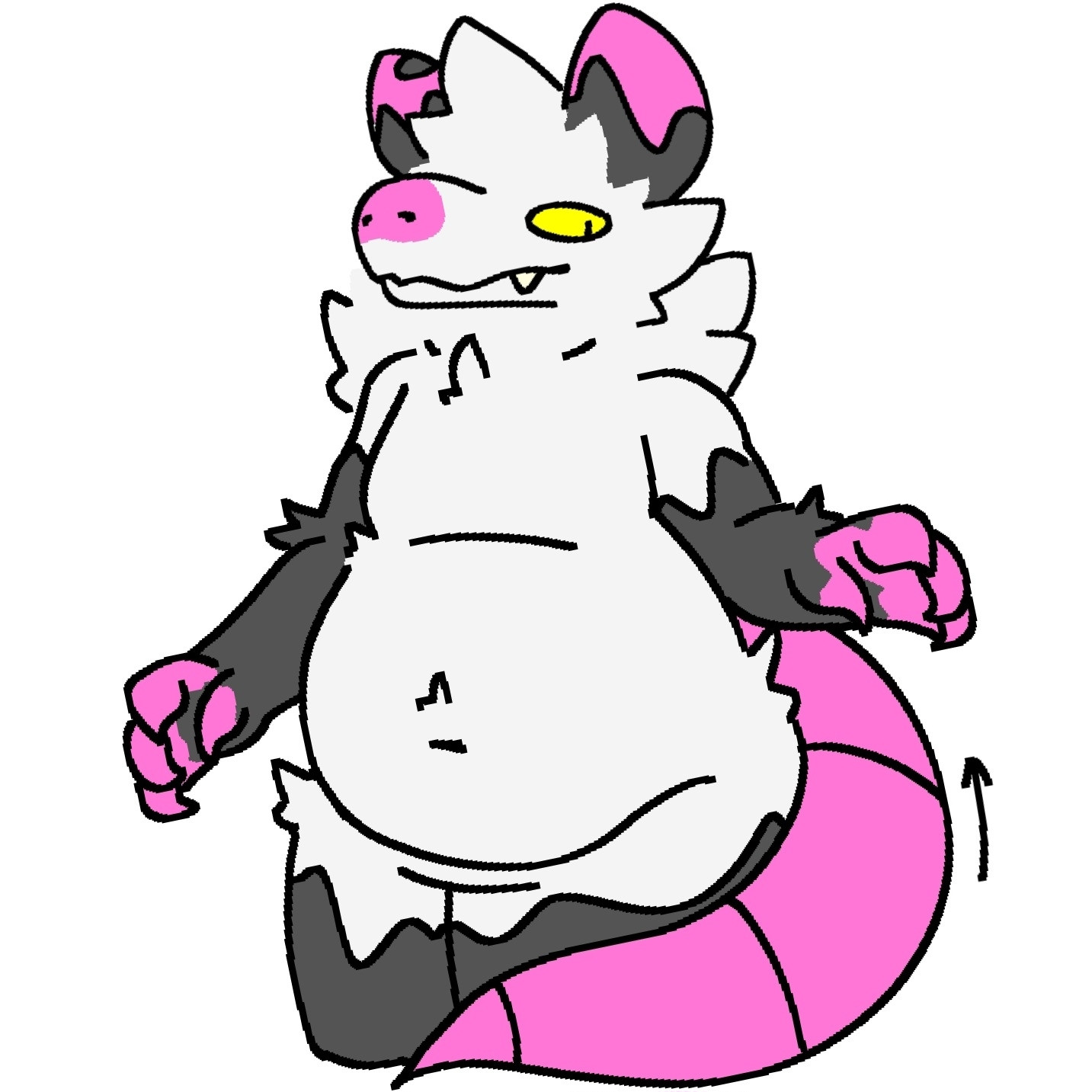 Drawing of Mozzy, he's a fat possum, not much else to this doodle.