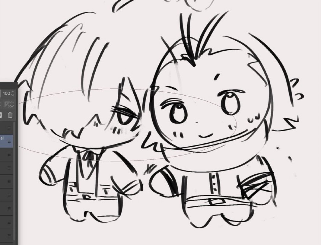 ryoji nui reaching out to minato's hand but he can't reach it because his head is too big