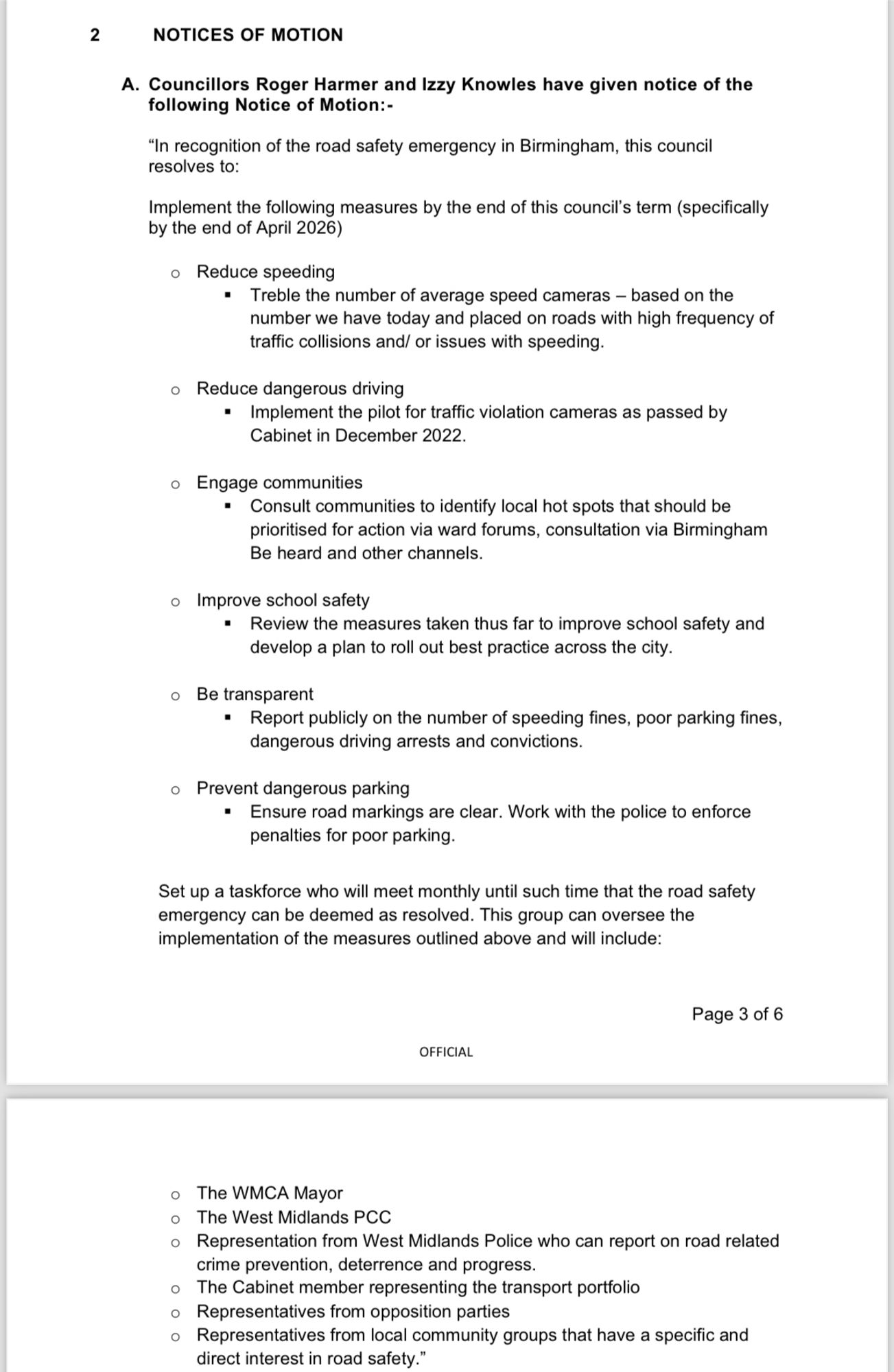 Screenshot of a document containing a motion for council. The link to the document is later in this thread.