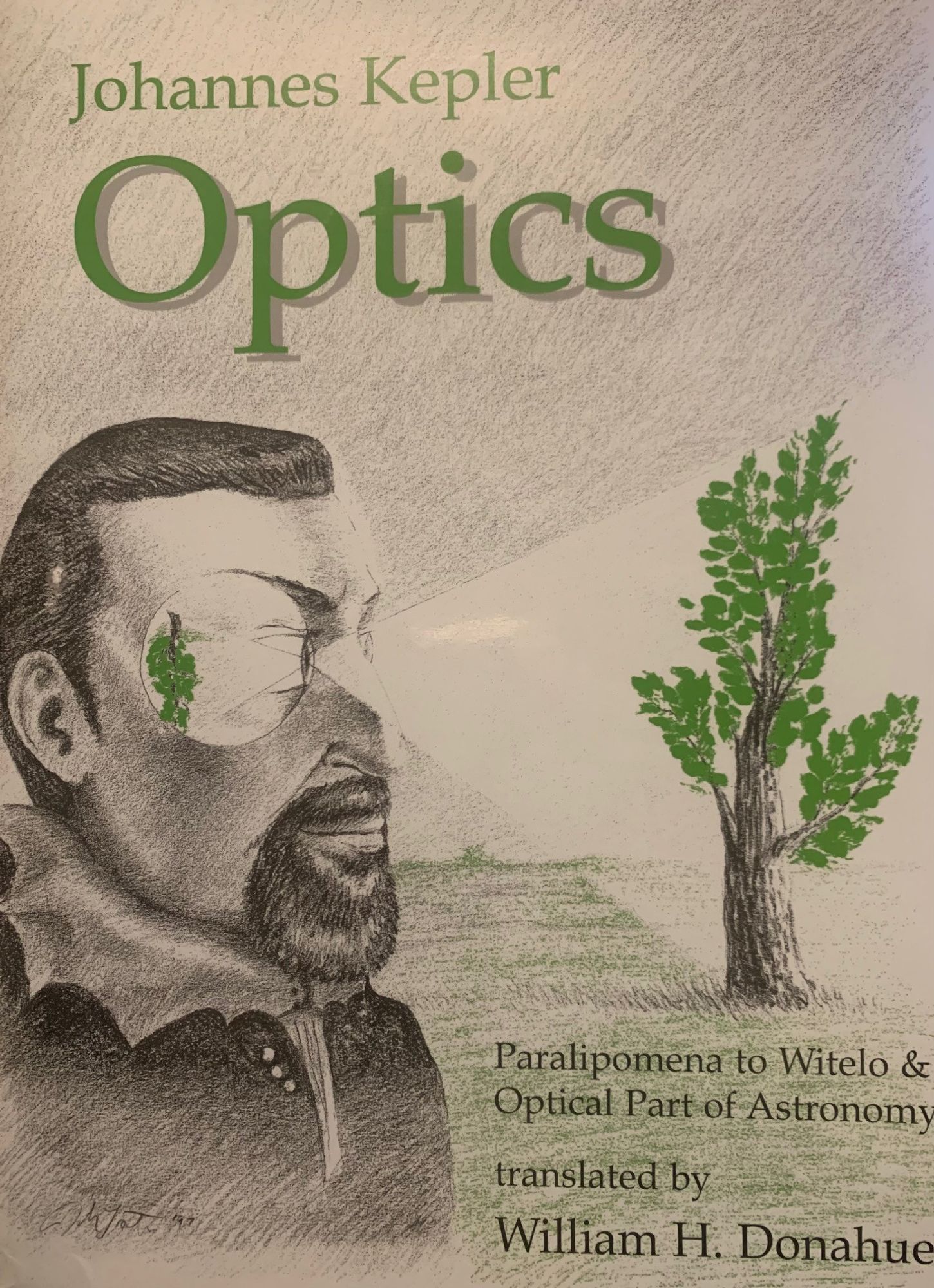 A photo of Johannes Kepler's OPTICS.