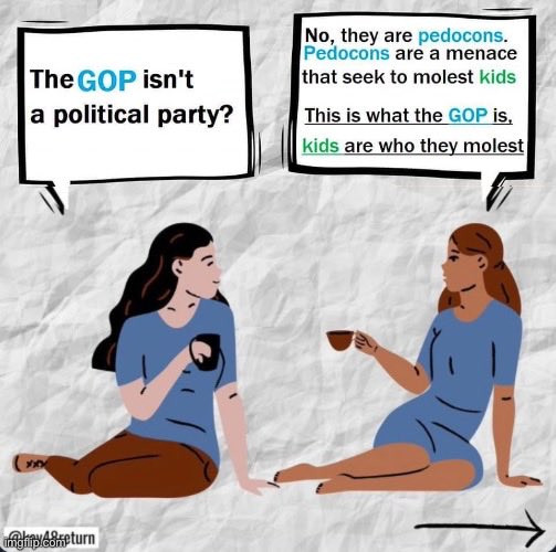 "the gop isnt a political party?" meme