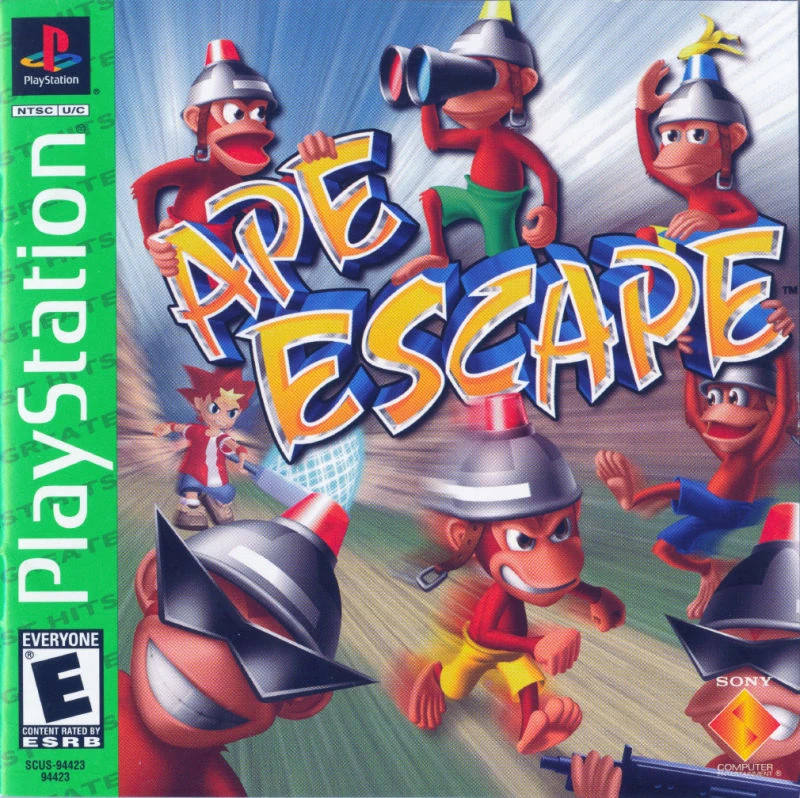 The box art for Ape Escape on the PSX