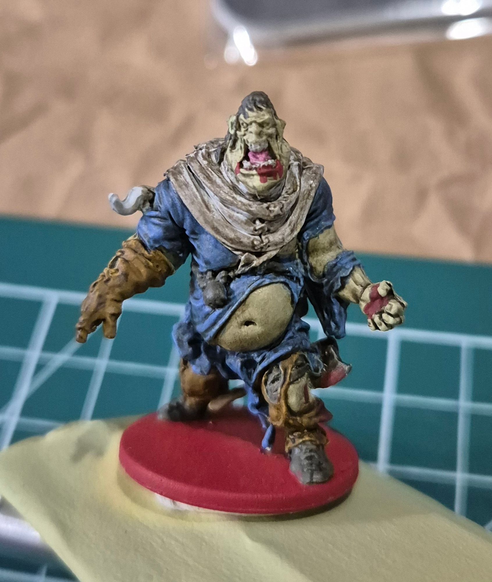 Une figurine issue du jeu de société "Zombicide", peinte.