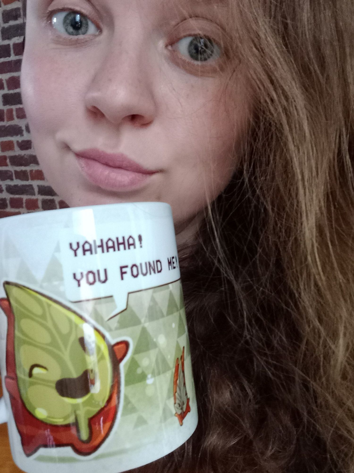 Yahaha, photo of the zelda korok mug designed by isabel Baele. #zelda #mug #smallbussiness #mugdesign #illustration