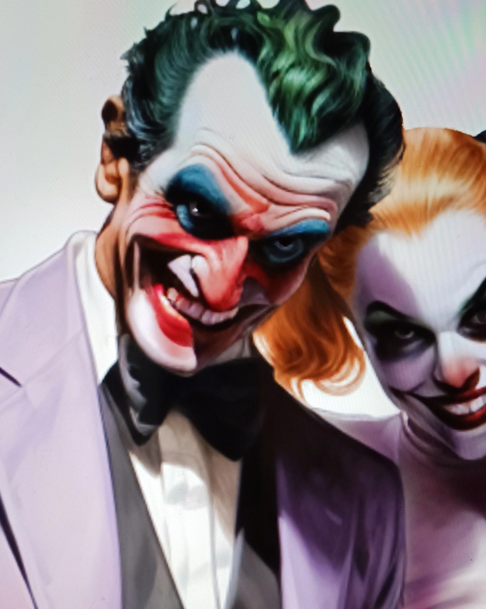 my personal interpretation of the Joker and Harley couple.  In the meantime, working in progress...