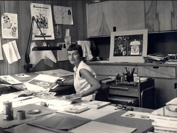 Mary Blair at work.