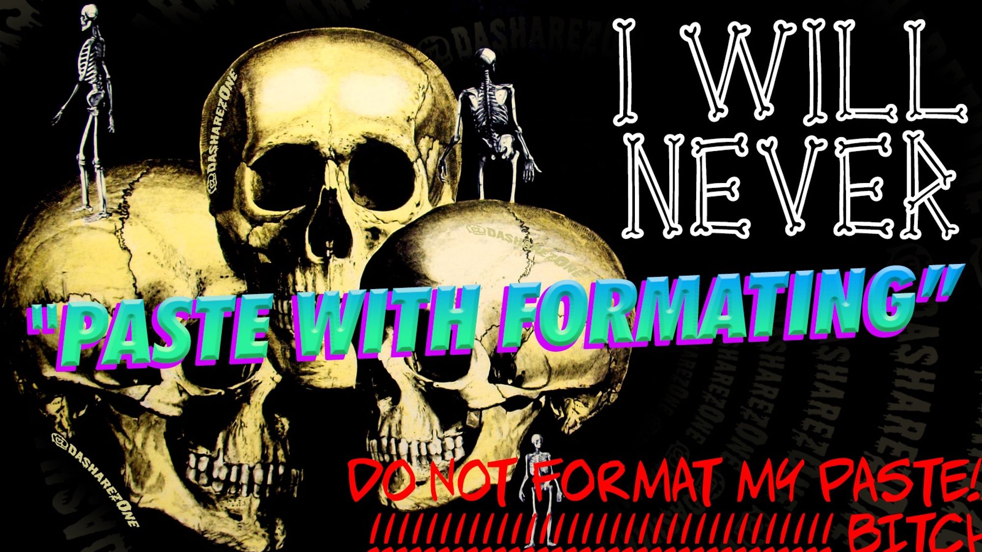 SKELETON'S THINKEN ABOUT HOW WE USED TO BE IN CONTROL OF COMPUTER'S AND NOW THEY ARE IN CONTROLL OF US, THEY PRETEND TOO GUESS WHAT WE WANT BUT DA WHOLE TIME THEIR JUST DOING WHAT THEY WANT, AND EVERY DAY IT GET'S WORSE, EVREY CHOICE IS EITHER "DO IT NOW" OR "REMIND ME LATER" THERE IS NO "NO BUTTON. THERE IS NO "NO BUTTON"!!!!! THINK ABOUT THIS!!!!!!!!! AND DA TEXT SAYS "I WILL NEVER PAST WITH FORMATTING DO NOT FORMAT MY PASTE!!!!!  -D ASHARE.ZONE ADMIN