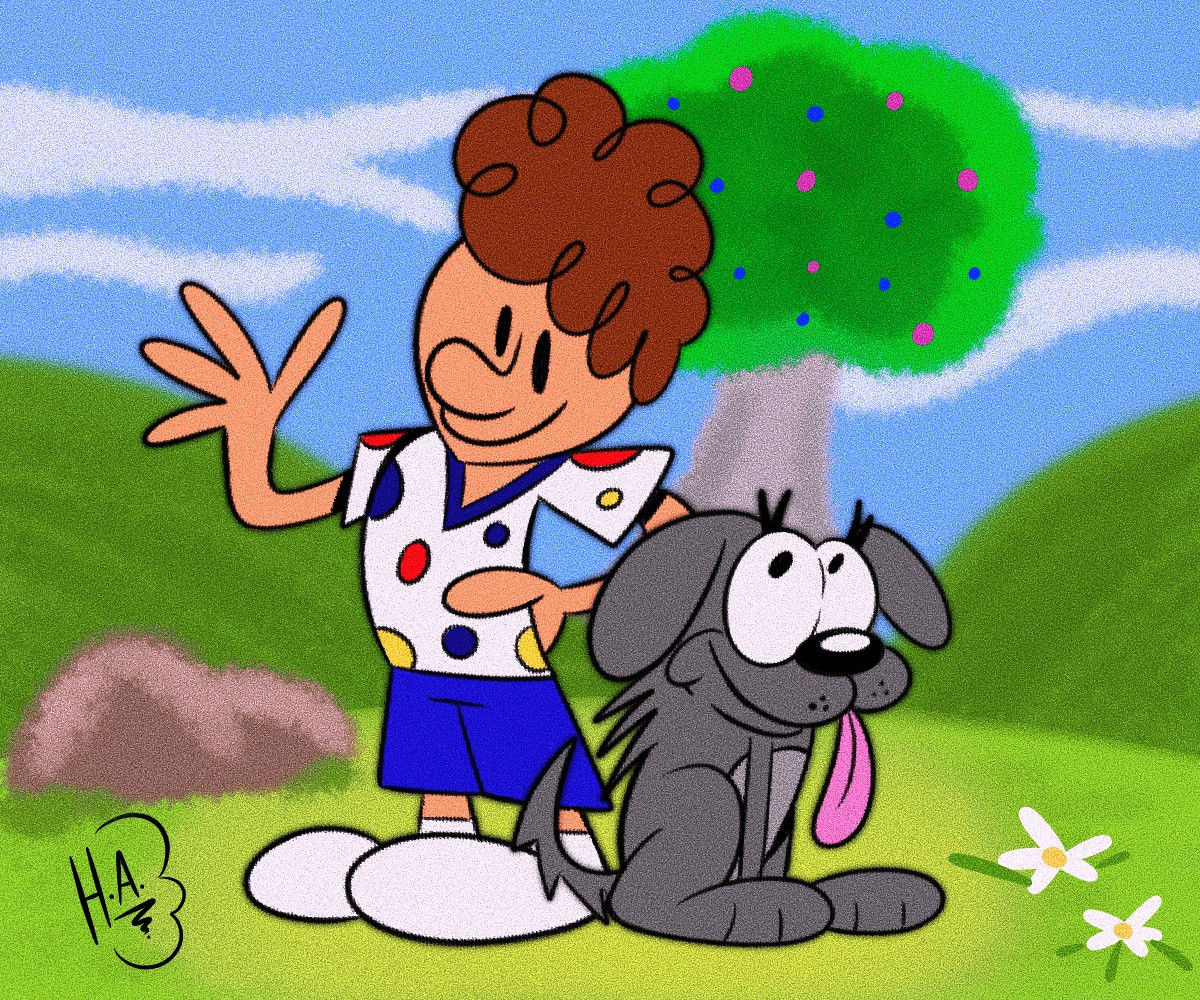 The first one being Mazy and Giovanni (an old friend of mine's) in the style of cartoons of the 1970's. 