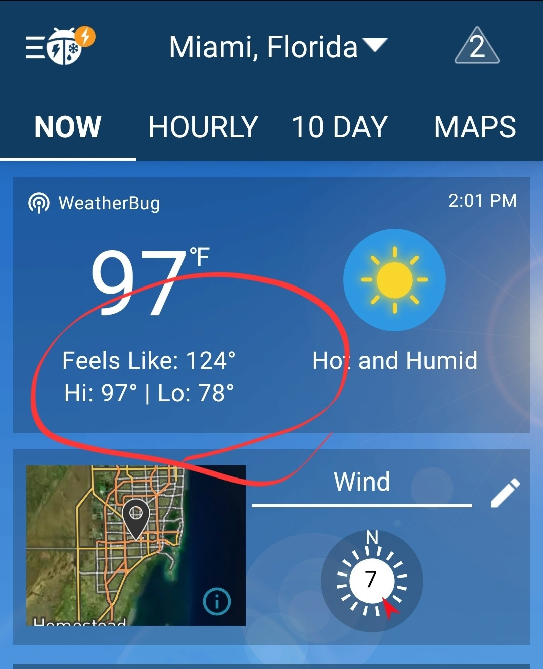 Miami weather
97°
Feels like of 124°