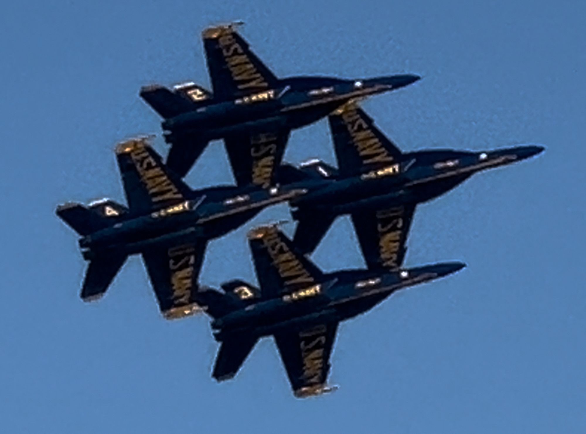 Blue angles f-18s in formation