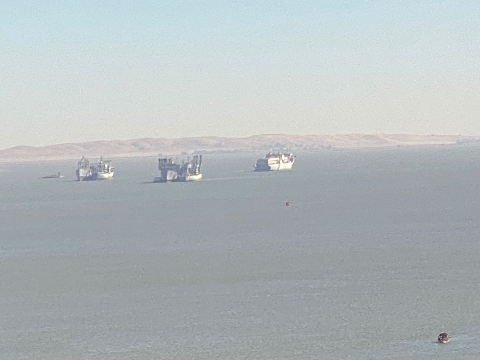 Grey naval ships