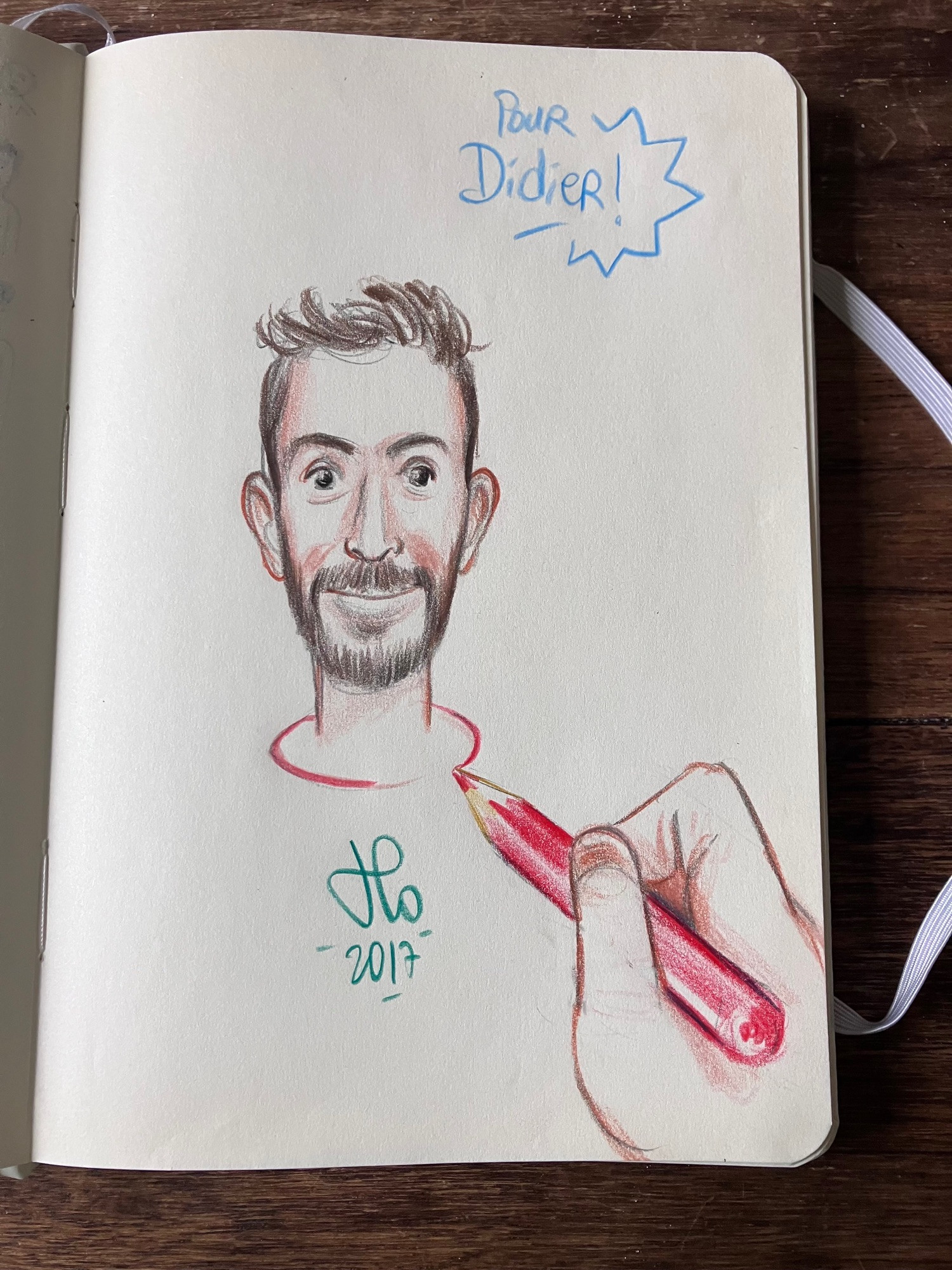 Un portrait de moi dessiné par Florent Chavouet