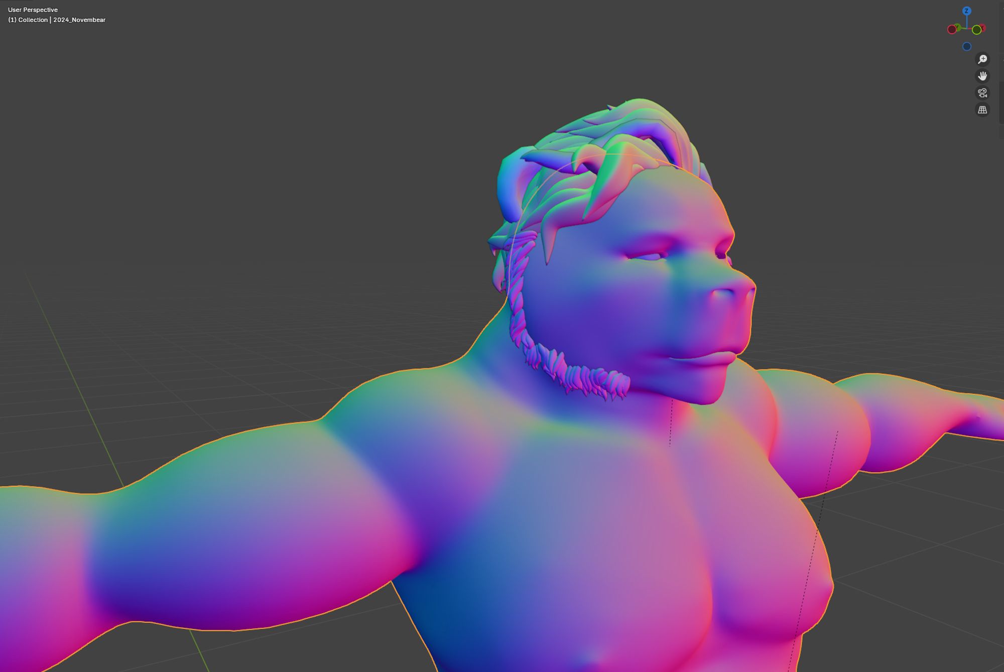 Matcap Anthro Bear in Blender3D.