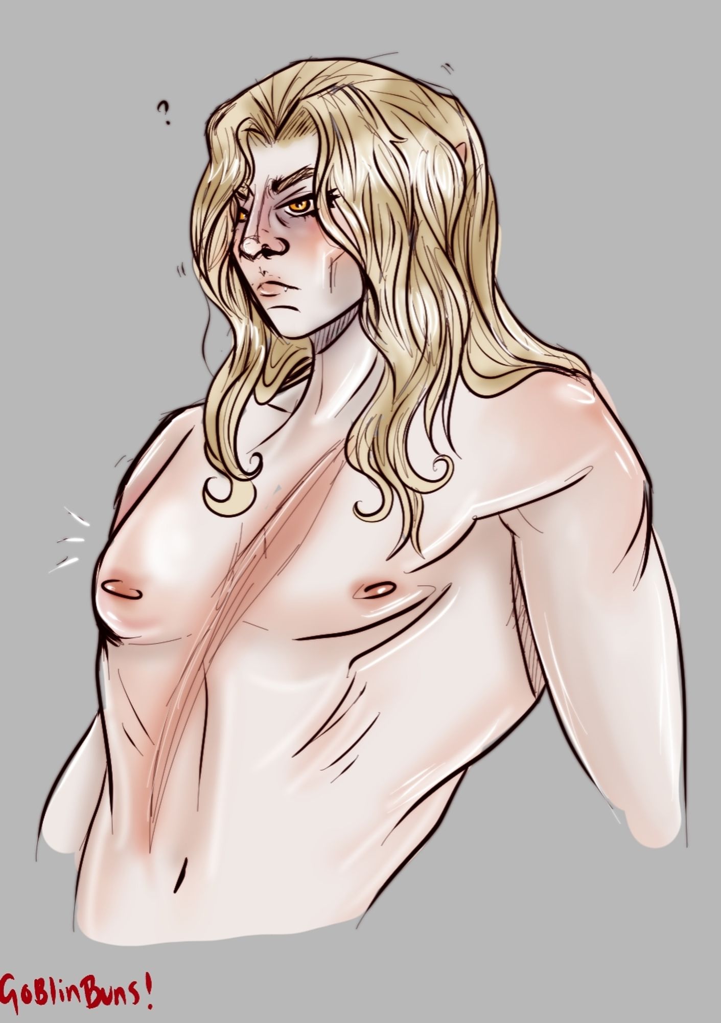 Alucard from the Castlevania anime, tits out