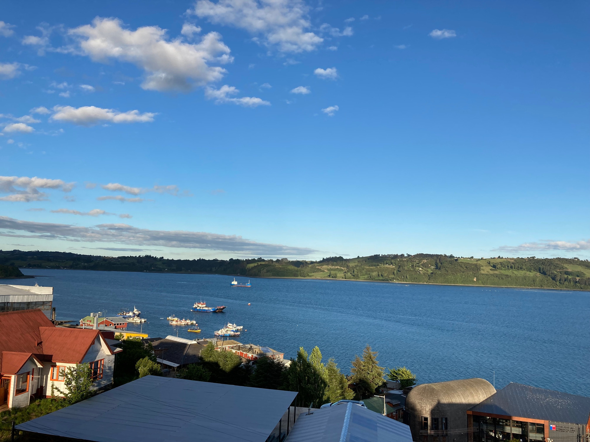 Castro bay in the island of Chiloe at Chile 