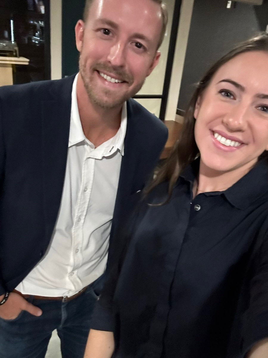 Photograph of Ryan Walters standing side by side with Chaiya Raichik who runs LibsOfTikTok.