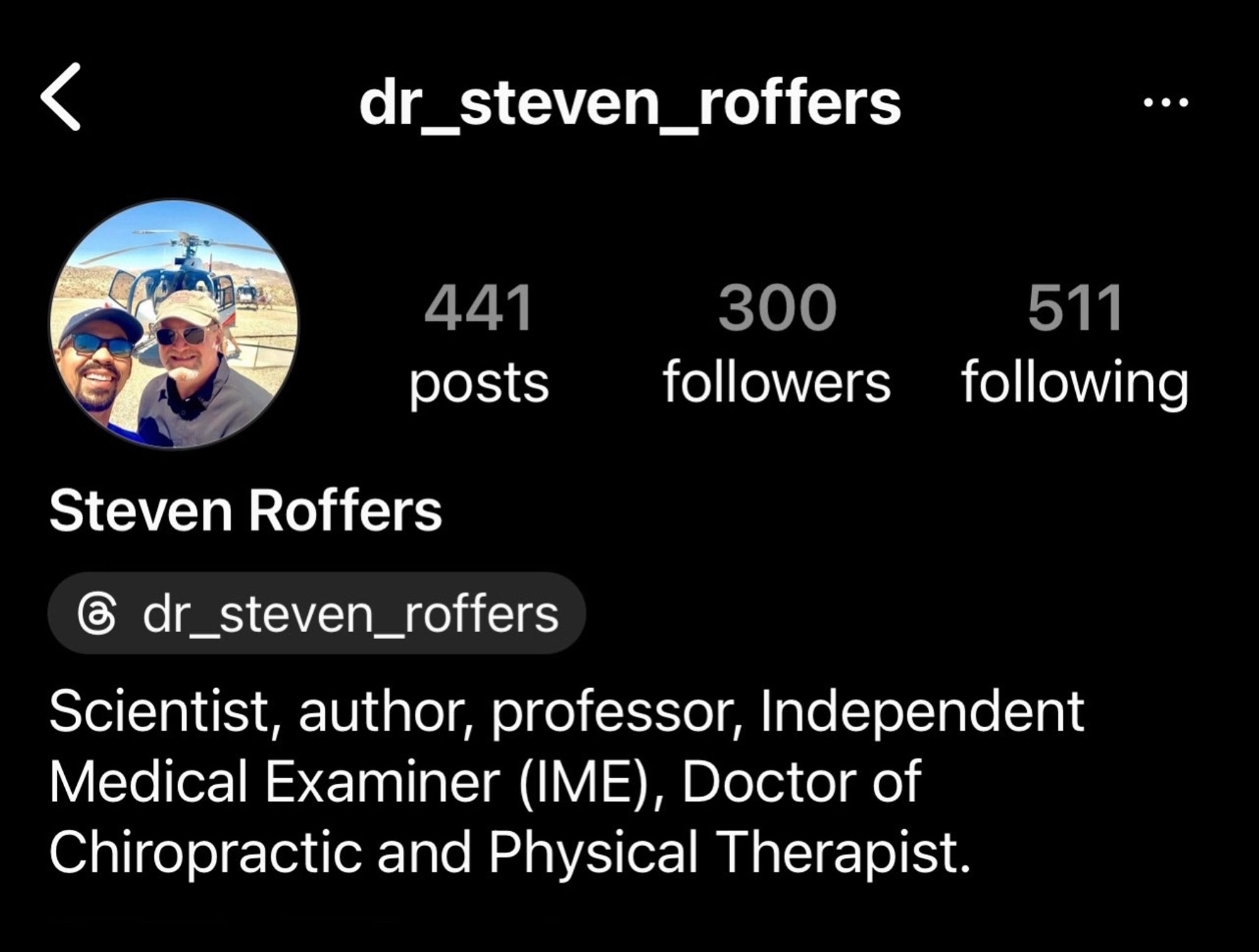 Dr. Steven Roffers is a fatphobe and a scientist. He is also a medical examiner (IME), Doctor Of Chiropractic Medicine and a Physical Therapist. He thinks people with a BMI of 25 or more to be “disgusting” and “damaging their bodies with gluttony”.