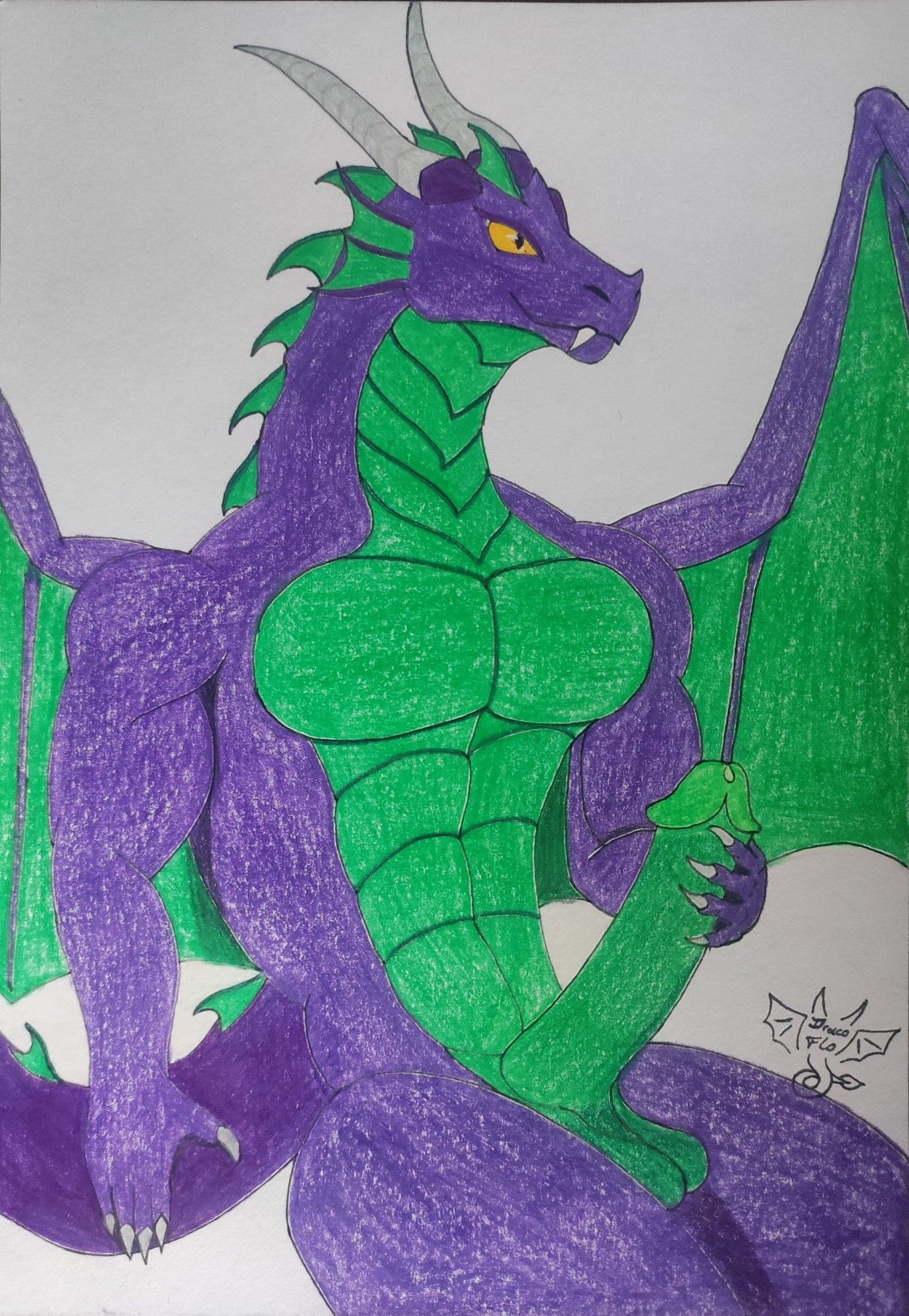 My sona DracoFlo, proud of himself and showing his shaft