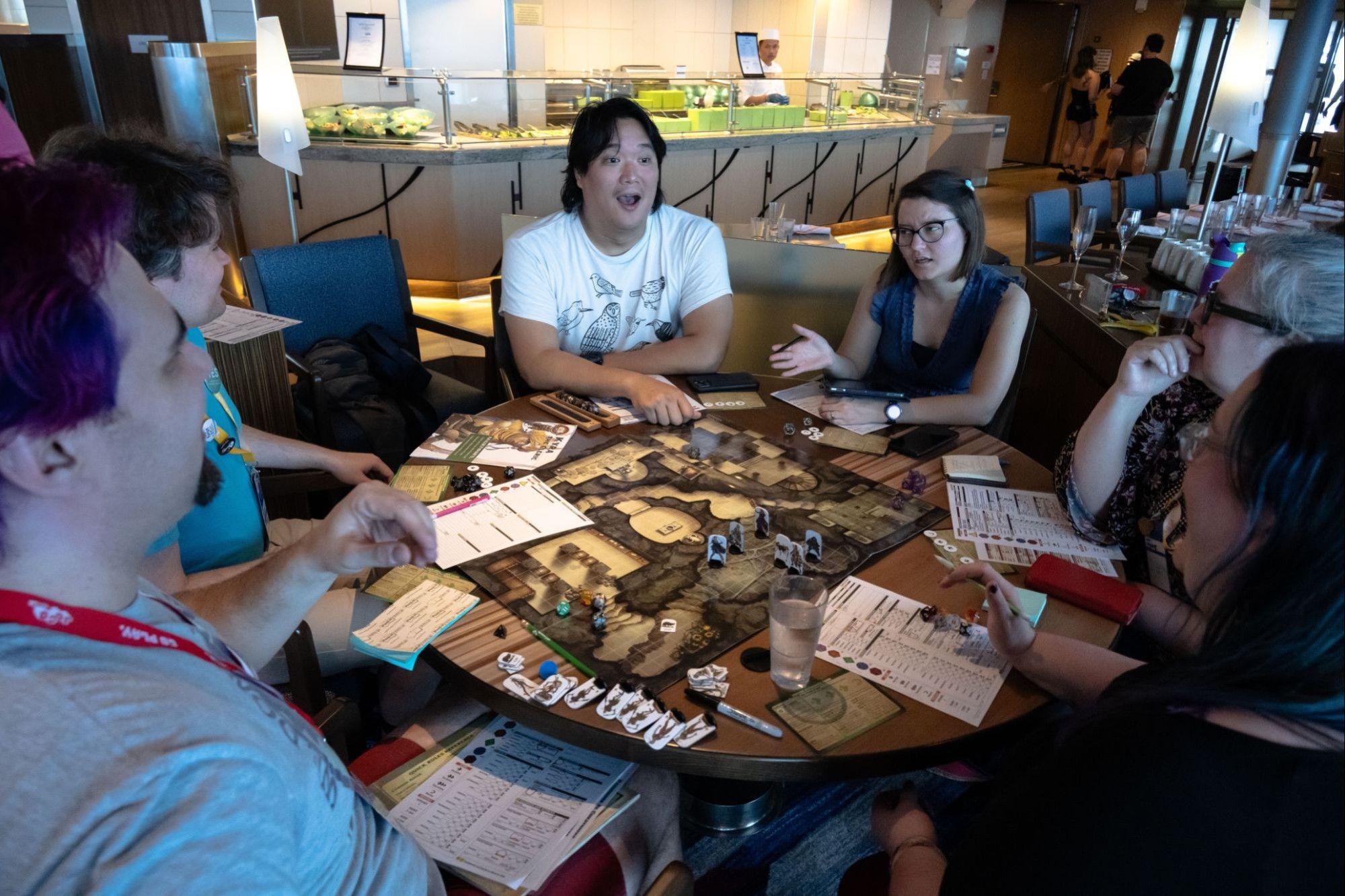 A group of people playing Pathfinder