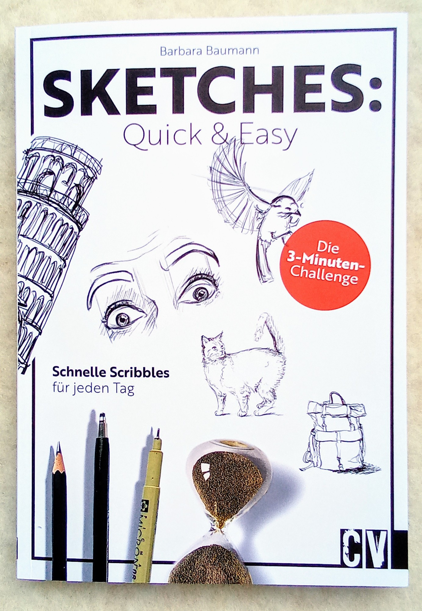 Dieses ist die Vorderseite des Buches "Scetches Quick and easy".