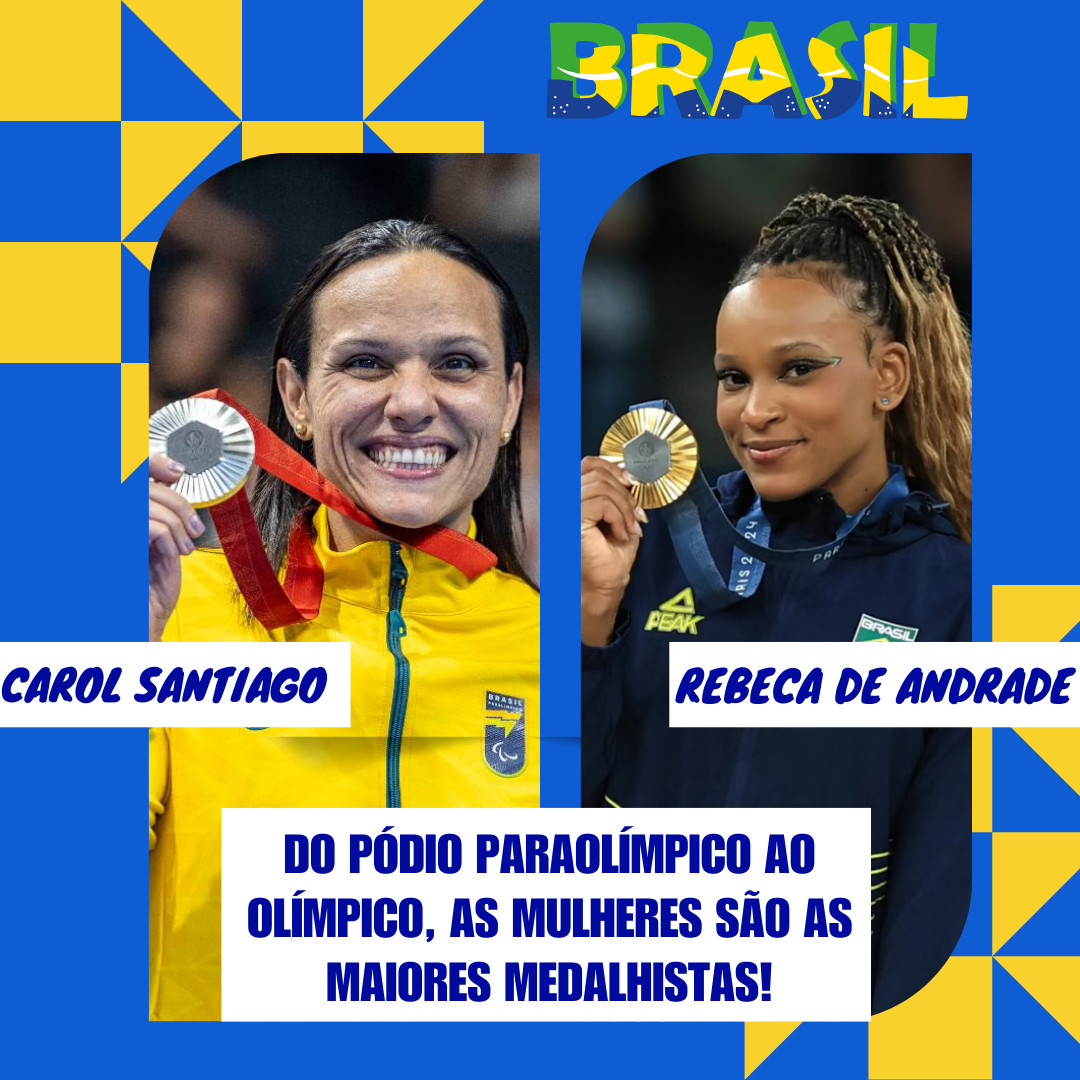 Carol Santiago e Rebeca Andrade, as maiores medalhistas brasileiras! Foto: Ricardo Bufolin/CBG -