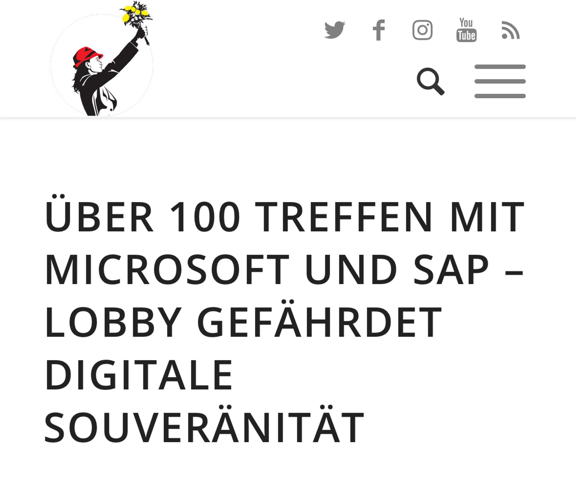 Screenshot von der Überschrift des verlinkten Textes