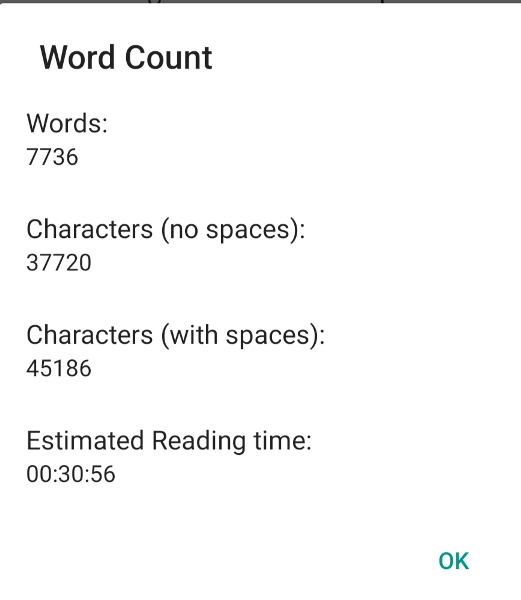 Word count: 7,736, characters without spaces: 37,720, characters with spaces: 45,186, estimated reading time: 30 minutes, 56 seconds