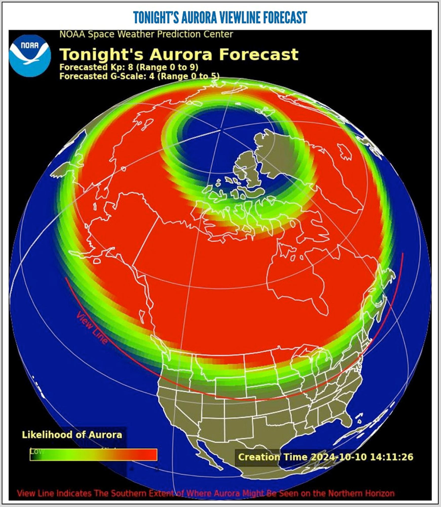 Tonight's aurora forecast