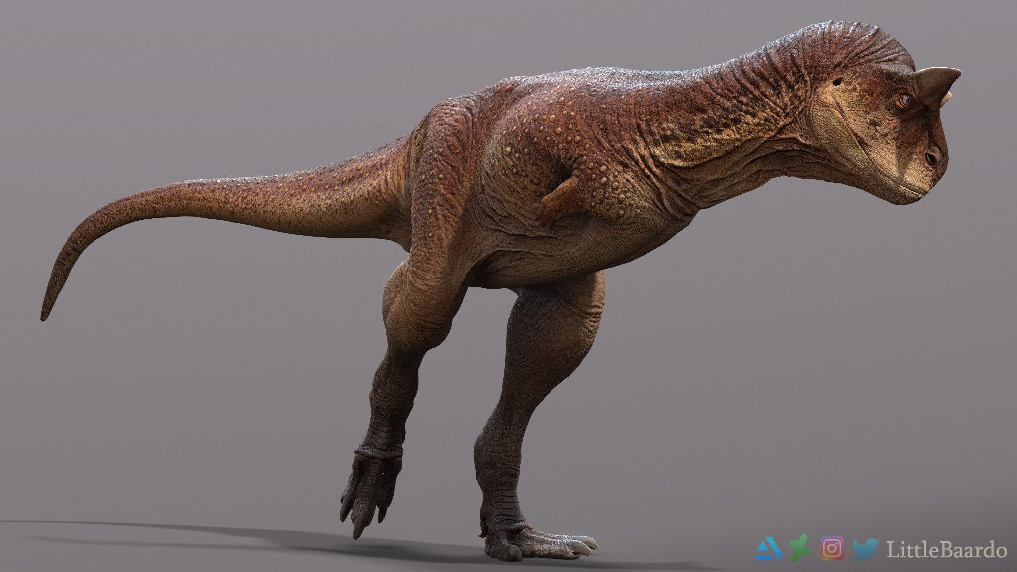 Carnotaurus reconstruction for a paper by Phil Bell and Christophe Hendrickx