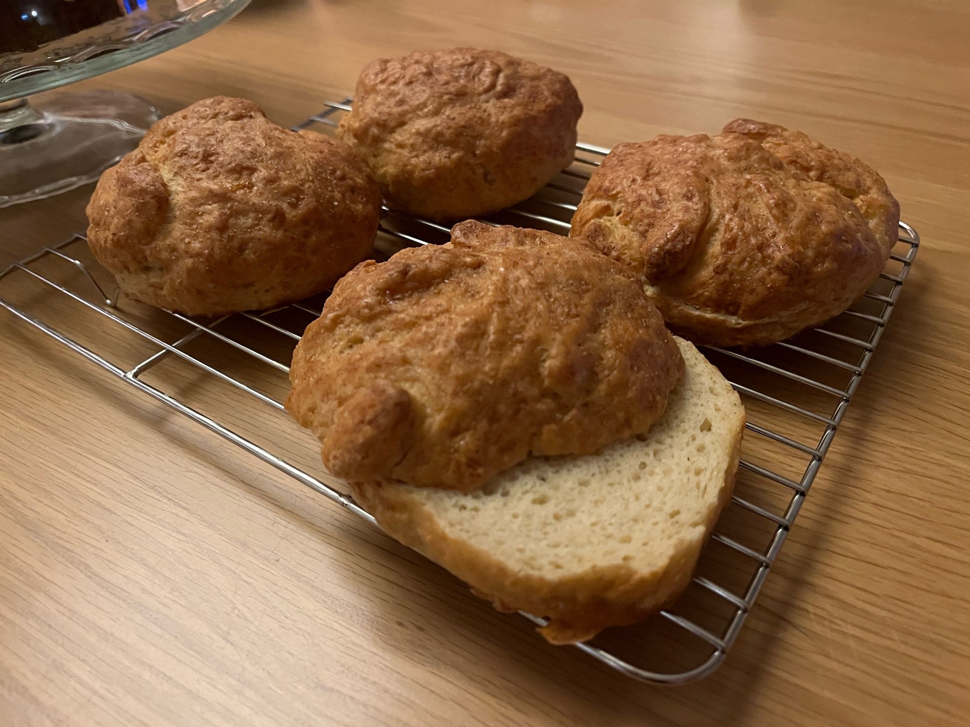 Some okay-looking buns but the tops are kind of brown and scrunchy