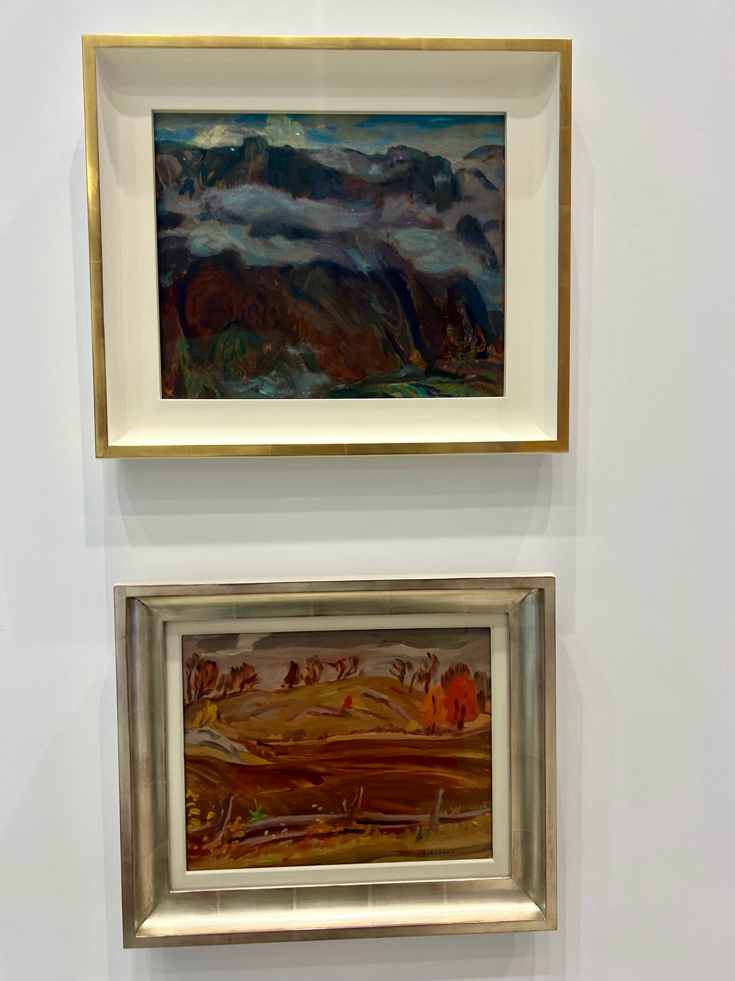 FH Varley and AY Jackson paintings of autumnal scenes